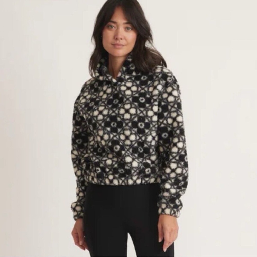 Marine Layer Faux Sherpa Cropped Hoodie